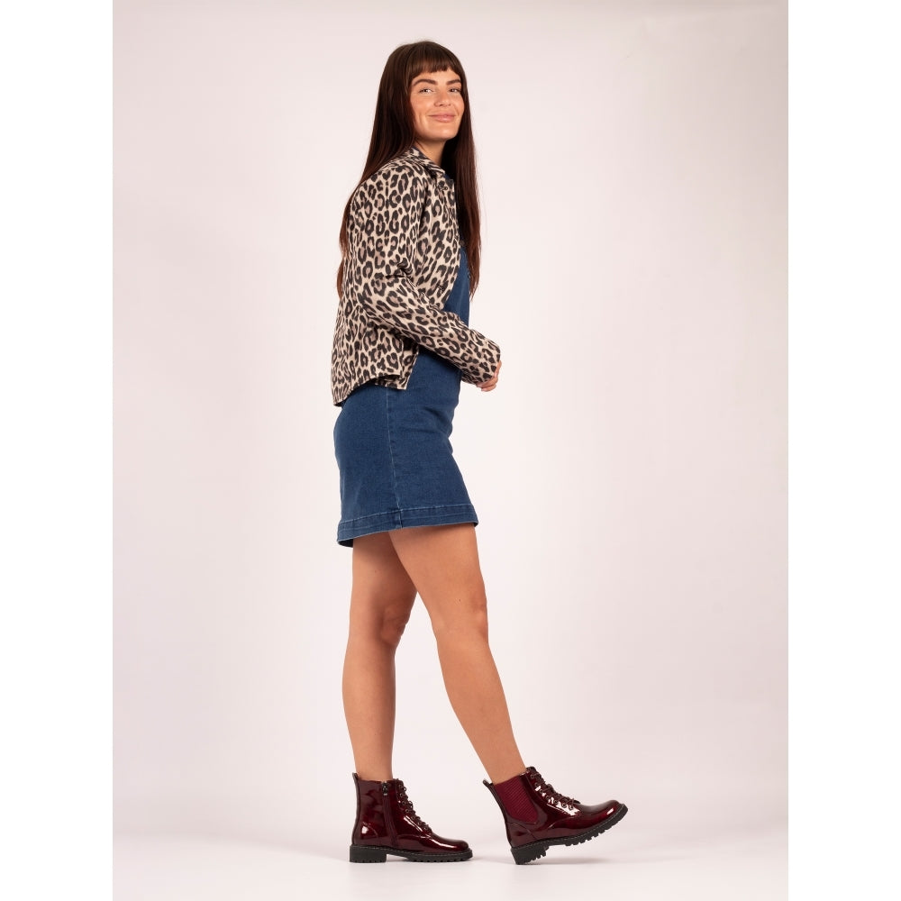 Lunar Alexis BURGUNDY PATENT Lace Up Boot With Inside Zip