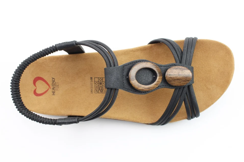 Heavenly Feet Alison Sandal BLACK