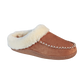 Alnwick COGNAC Faux Suede Moccasin Style Fur Cuff Gift Boxed Slipper