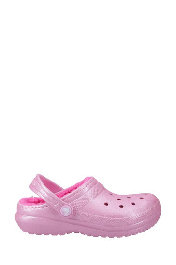 Crocs 207462 PINK TWEED Warm Lined Classic Clog 207462-6WY