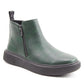 Heavenly Feet Senta FOREST Green Twin Zip Ankle Boot