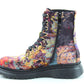 Heavenly Feet Lotte BLACK Floral VELVET Lace Up Boot with Zip