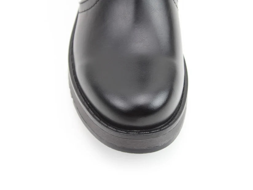 Heavenly Feet Cherish Black Vegan Friendly Biker Ankle Boot