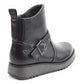 Heavenly Feet Cherish Black Vegan Friendly Biker Ankle Boot