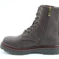 Heavenly Feet Justina BARK 8 Eyelet Lace Up Boot With Zip