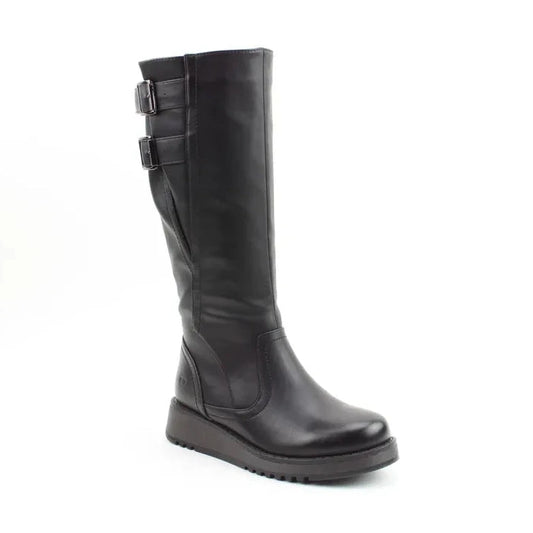 Heavenly Feet Bernice Black Vegan Friendly Long Leg Boot