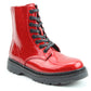 Heavenly Feet Ankle Boot with lace and zip Justina RED GLITTER