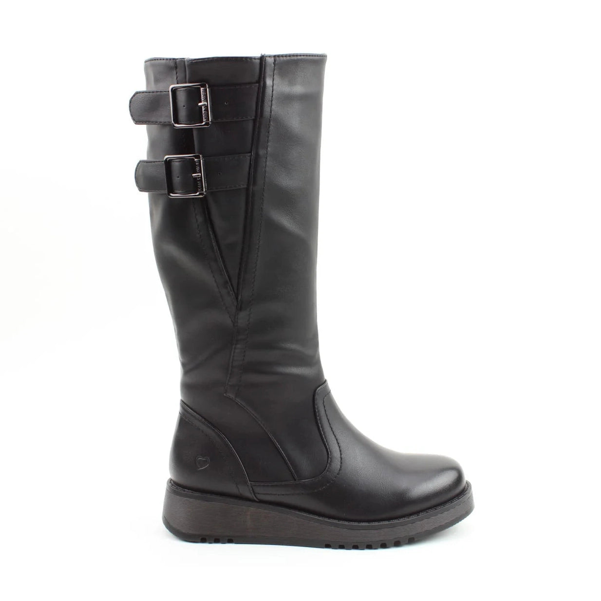 Heavenly Feet Bernice Black Vegan Friendly Long Leg Boot