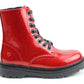 Heavenly Feet Ankle Boot with lace and zip Justina RED GLITTER