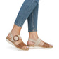 Remonte R6853 BEIGE / Gold Twin Adjustable Strap Comfort Sandal R6853-90