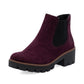 Rieker 79265 BURGUNDY Suede Leather Chelsea Ankle Boot 79265-30