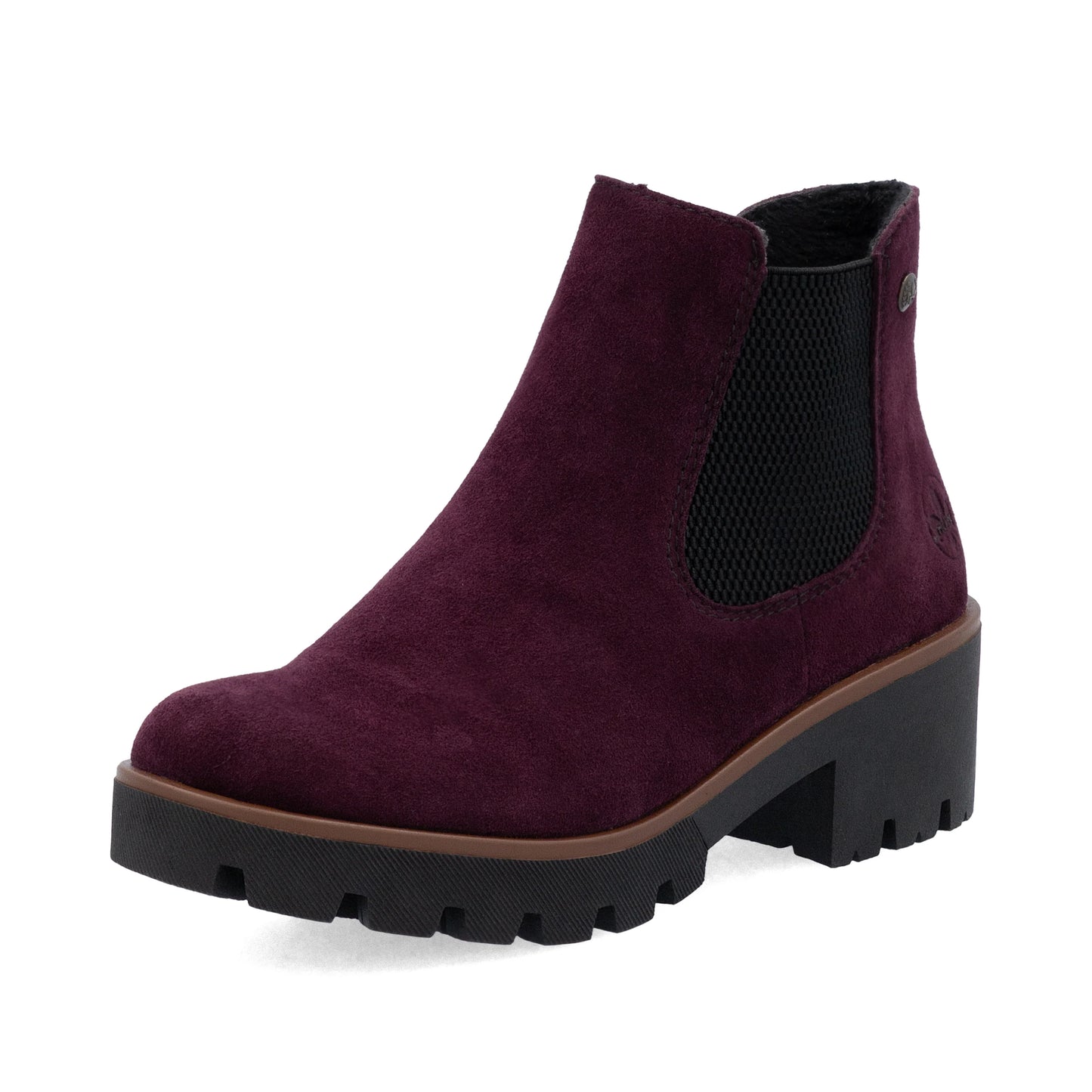 Rieker 79265 BURGUNDY Suede Leather Chelsea Ankle Boot 79265-30