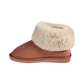 Jo & Joe Balmoral COGNAC Faux Suede Fur Collar Slipper