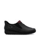 Rieker 47253 BLACK Soft Leather Waterproof High Fronted Shoe 47253-00