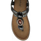 Lotus Alcina BLACK Toe Post Sandals ULP318