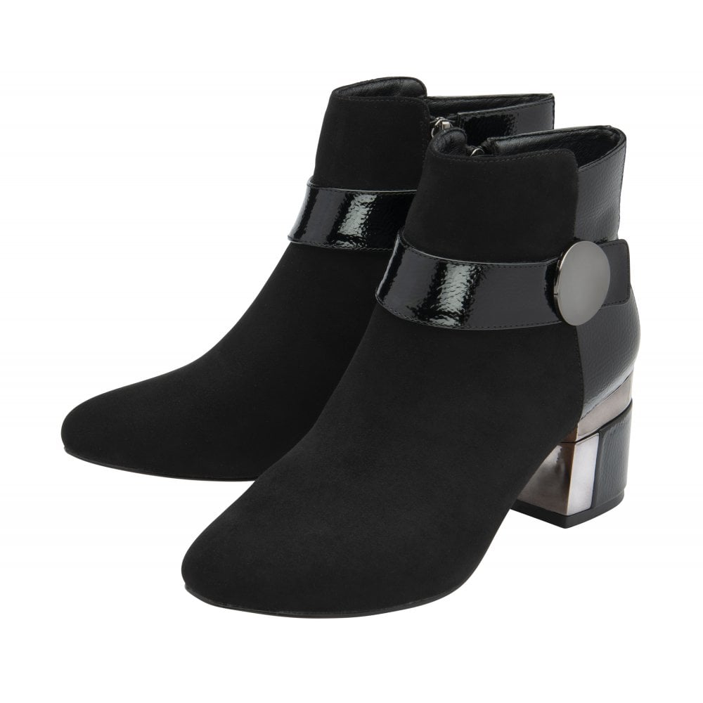 Lotus Boot Kirsty Classic Smart Heeled Ankle Boots ULB419BB00 BLACK