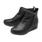 Lotus Cordelia BLACK Soft Leather Wedge Ankle Boot CORDELIA