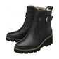 Lotus Emberlynn BLACK Soft Leather Wedge Ankle Boot