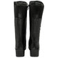 Lotus Boot Fitzgerald BLACK Soft Leather Wedge Long Boot ULB345