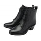 Lotus Lorissa BLACK Mid Heel Soft Leather Zip Boot