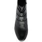 Lotus Lorissa BLACK Mid Heel Soft Leather Zip Boot