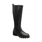 Lotus Wrenley BLACK Soft Leather Wedge Long Boot