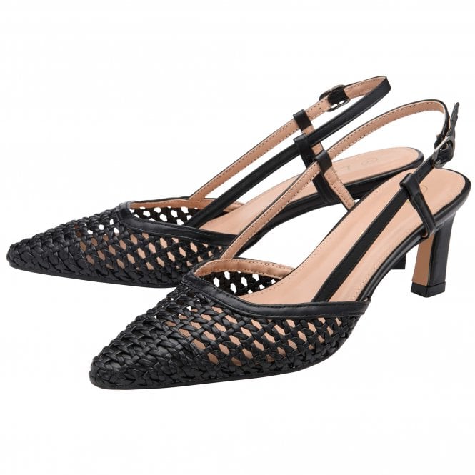 Lotus Livia BLACK Slingback Occasion Shoe ULS659