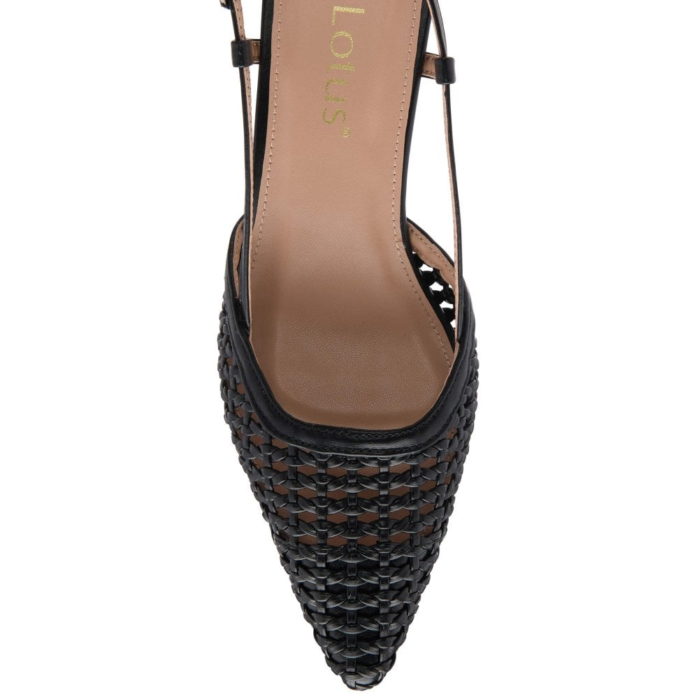 Lotus Livia BLACK Slingback Occasion Shoe ULS659