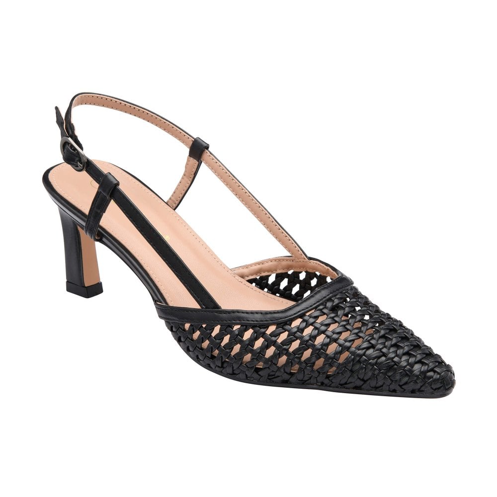 Lotus Livia BLACK Slingback Occasion Shoe ULS659