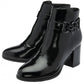 Lotus Amarin BLACK  Patent Block Heel Ankle Boot ULB454