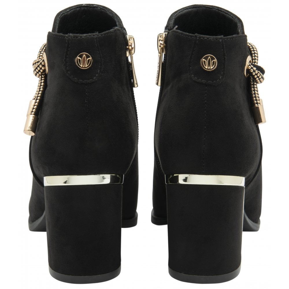 Lotus Tina BLACK Block Heel Dress Boot ULB457