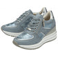 Lotus Tenno BLUE Wedge Heel Trainer Style Shoe with Zip ULS576