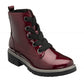 Lotus Jojo BORDO Patent Lace Up Ankle Boot With Zip ULB350