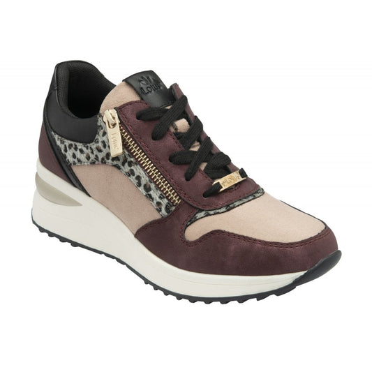 Lotus Moore BORDO / Pink Fashion Trainer with Laces And Zip