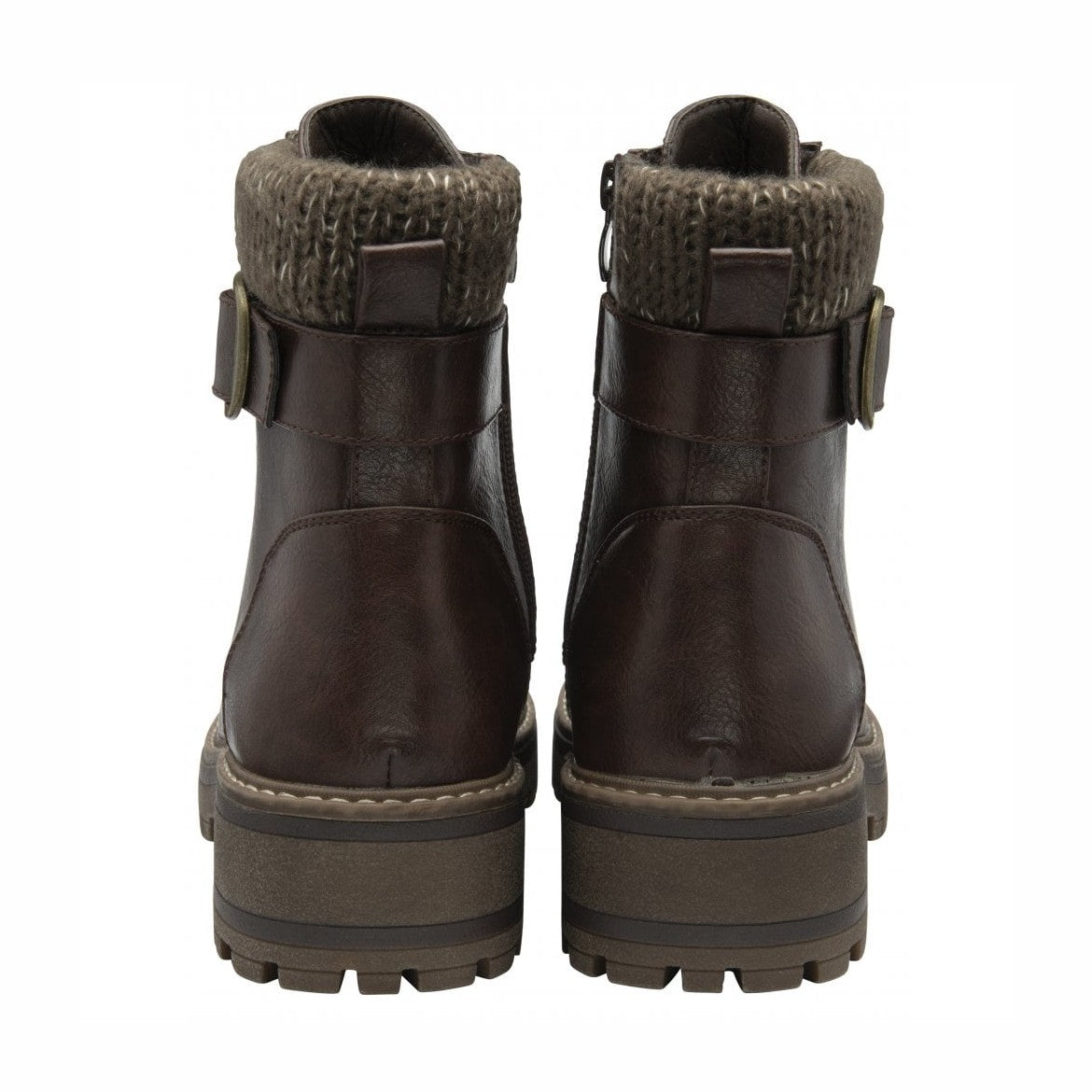 Lotus Gretal BROWN Chunky Sole Biker Style Ankle Boot
