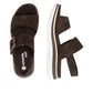Remonte D1j62 Twin Touch Fastening Strap BROWN Suede Leather Low Wedge Sandal  D1J62-25