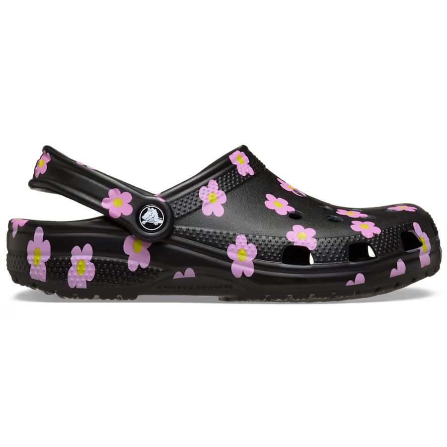 Crocs Classic Flower Clog BLACK 212670-001