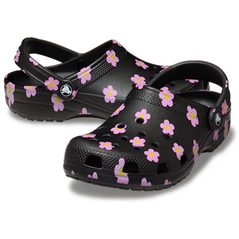 Crocs Classic Flower Clog BLACK 212670-001