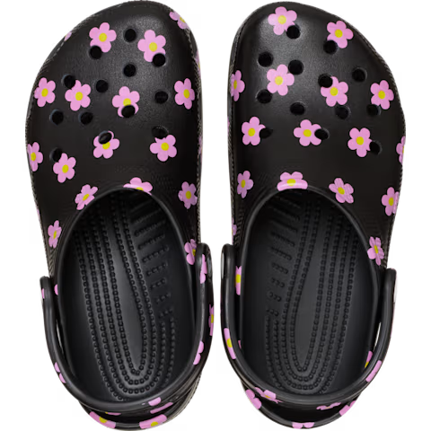 Crocs Classic Flower Clog BLACK 212670-001