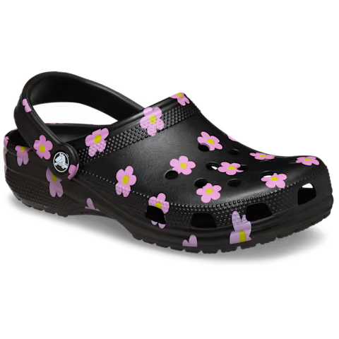 Crocs Classic Flower Clog BLACK 212670-001