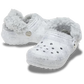 Crocs 214078 WHITE Snowflake Fleece Lined Classic Clog 214078-1WQ
