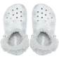 Crocs 214078 WHITE Snowflake Fleece Lined Classic Clog 214078-1WQ