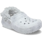 Crocs 214078 WHITE Snowflake Fleece Lined Classic Clog 214078-1WQ