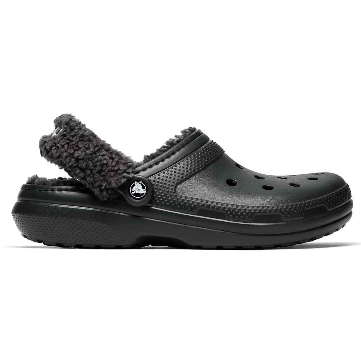 Crocs 211396 BLACK Fleece Lined Classic Clog Shoe or Slipper 211396-001
