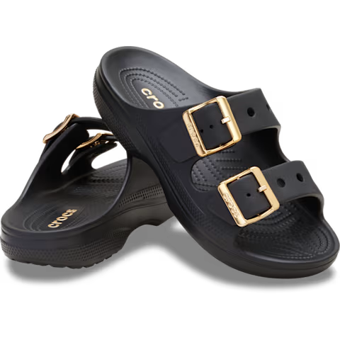 Crocs Saturday metallic buckle sandal BLACK 213316-001