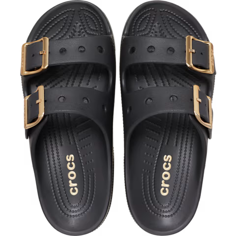 Crocs Saturday metallic buckle sandal BLACK 213316-001