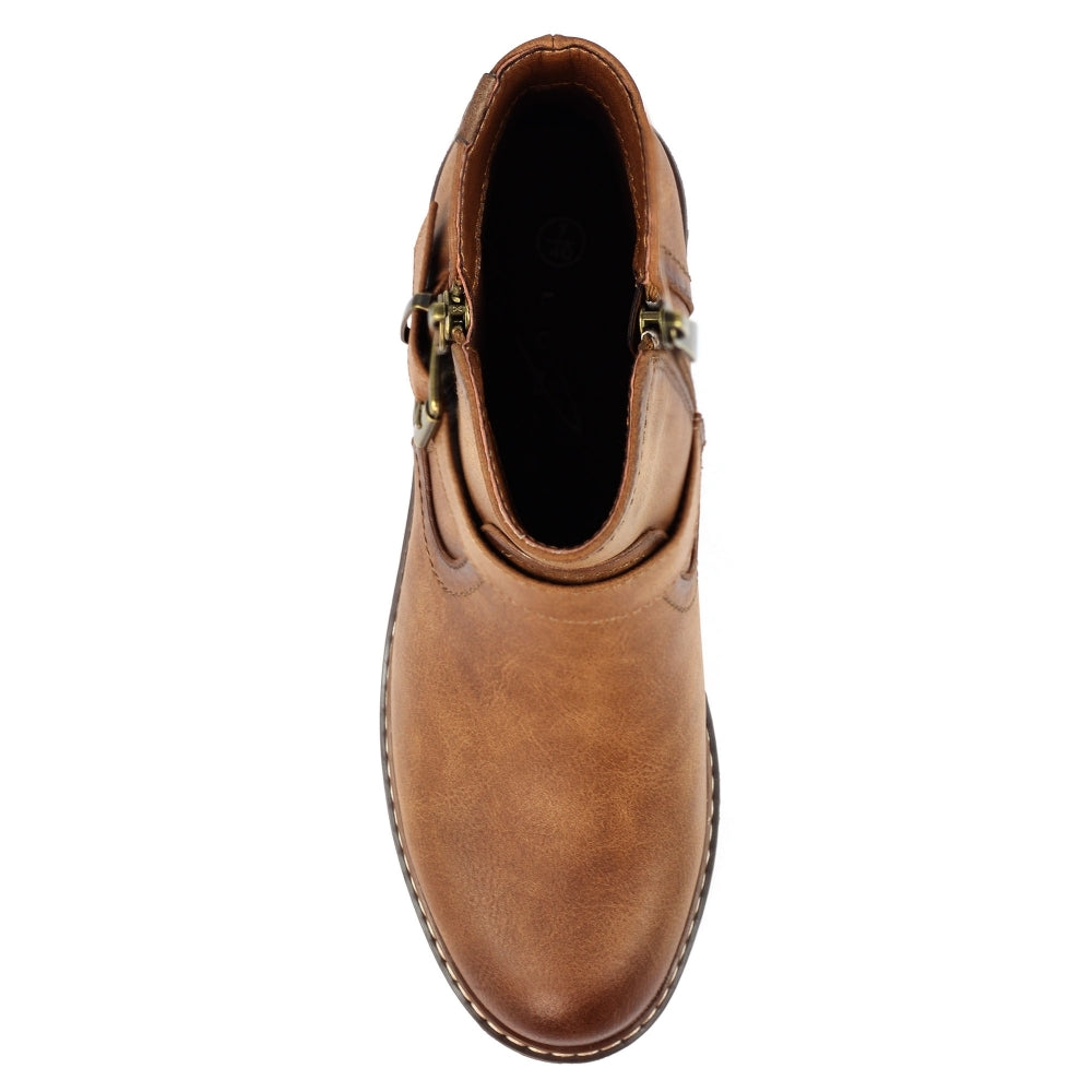 Lunar Cruz TAN Wedge Ankle Boot