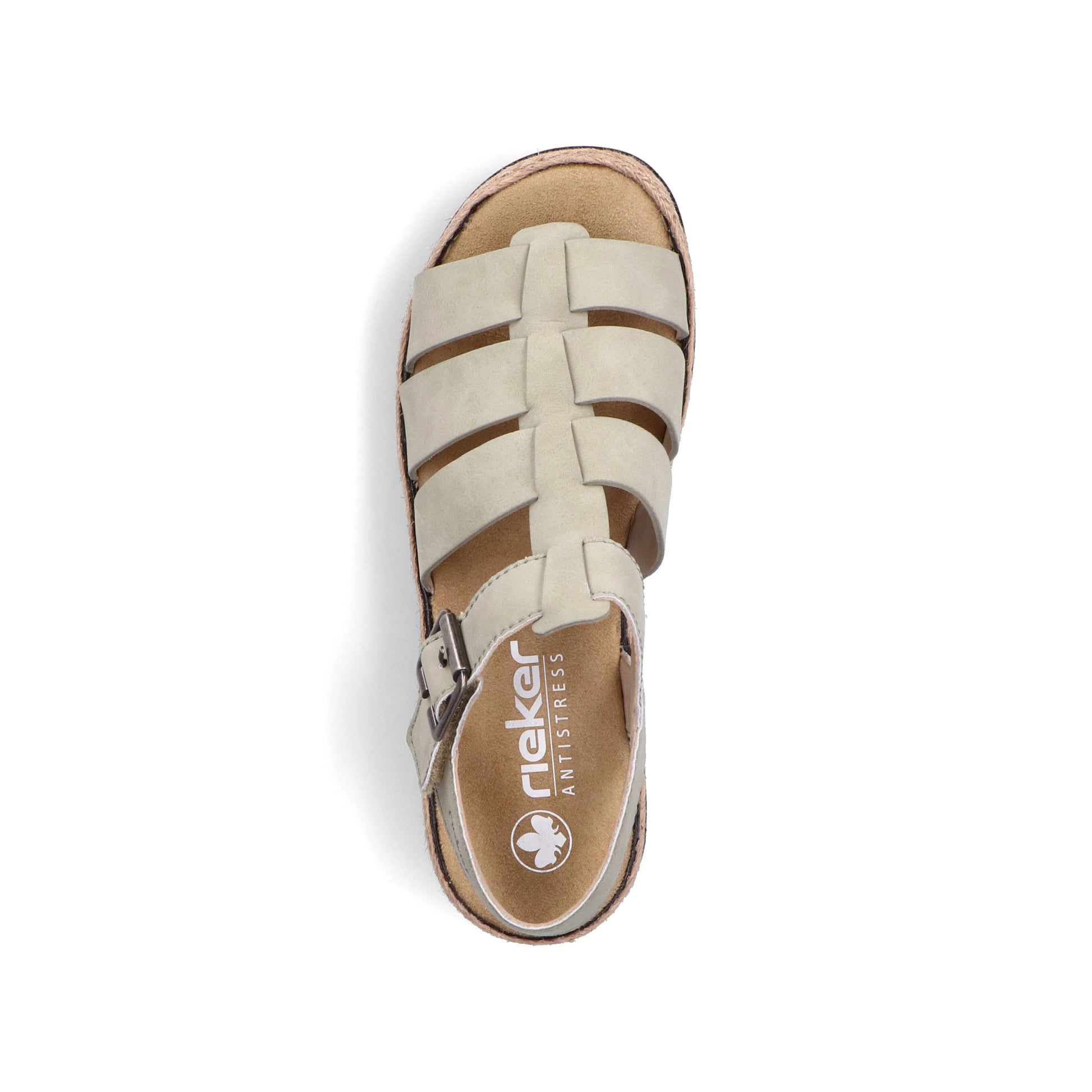 Rieker V7904 Pale GREEN Wedge Sandal