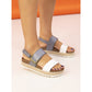 Lunar Deanna WHITE / Grey Wedge Sandal  JLH356GR