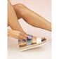 Lunar Deanna WHITE / Grey Wedge Sandal  JLH356GR